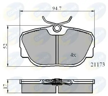 Комплект тормозных колодок, дисковый тормоз COMLINE CBP0361