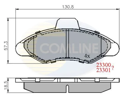 Comline - Гальмівні колодки до дисків COMLINE CBP0393
