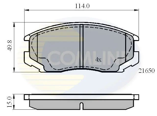 Комплект тормозных колодок, дисковый тормоз COMLINE CBP0415 (фото 1)