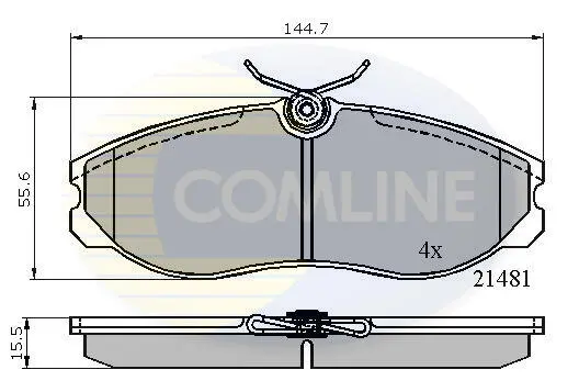 Комплект тормозных колодок, дисковый тормоз COMLINE CBP0447 (фото 1)