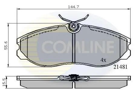Комплект тормозных колодок, дисковый тормоз COMLINE CBP0447