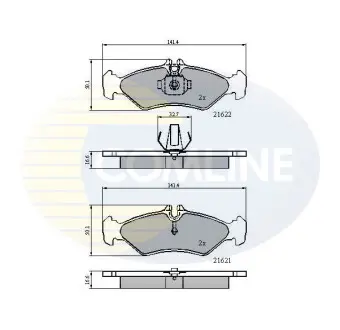 Комплект тормозных колодок, дисковый тормоз COMLINE CBP0453