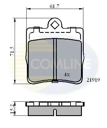 Комплект тормозных колодок, дисковый тормоз COMLINE CBP0454 (фото 1)