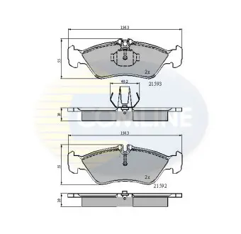 Комплект тормозных колодок, дисковый тормоз COMLINE CBP0478