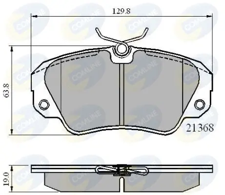 Комплект тормозных колодок, дисковый тормоз COMLINE CBP0493 (фото 1)