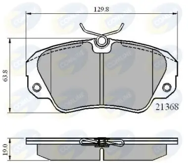 Комплект тормозных колодок, дисковый тормоз COMLINE CBP0493