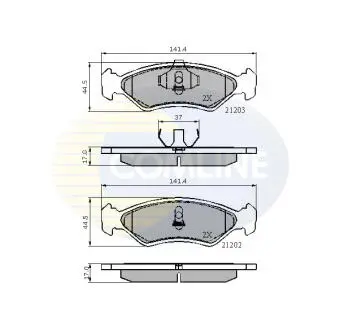 Комплект тормозных колодок, дисковый тормоз COMLINE CBP0502