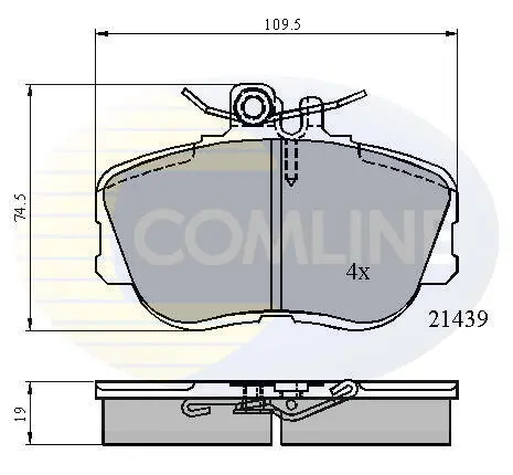 Комплект тормозных колодок, дисковый тормоз COMLINE CBP0503 (фото 1)