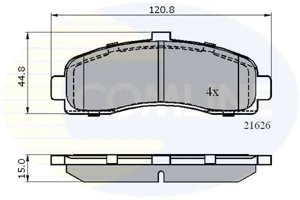 Комплект тормозных колодок, дисковый тормоз COMLINE CBP0508 (фото 1)