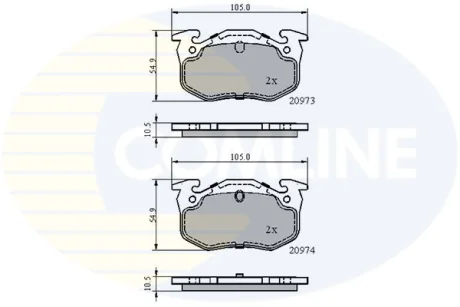 Comline - Гальмівні колодки до дисків COMLINE CBP0522