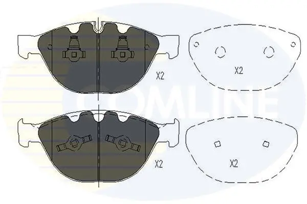 Комплект тормозных колодок, дисковый тормоз COMLINE CBP06000 (фото 1)
