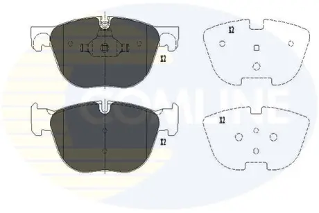 Комплект тормозных колодок, дисковый тормоз COMLINE CBP06003