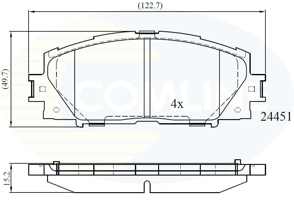 Комплект тормозных колодок, дисковый тормоз COMLINE CBP06014 (фото 1)
