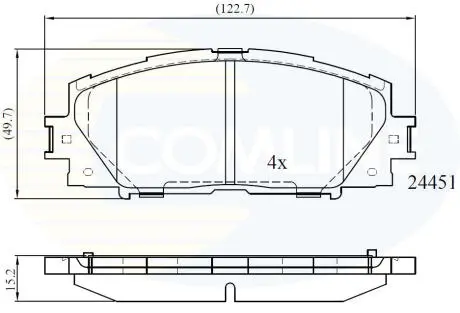 Комплект тормозных колодок, дисковый тормоз COMLINE CBP06014