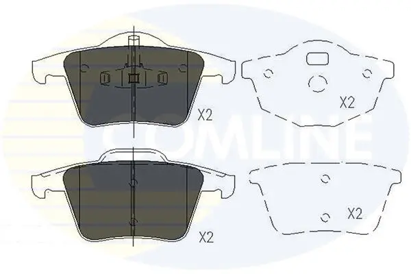 Комплект тормозных колодок, дисковый тормоз COMLINE CBP06027 (фото 1)