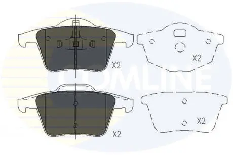 Комплект тормозных колодок, дисковый тормоз COMLINE CBP06027