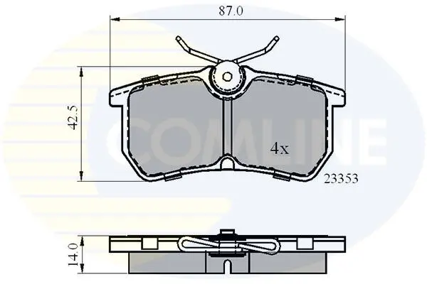 Комплект тормозных колодок, дисковый тормоз COMLINE CBP0705 (фото 1)