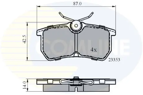 Комплект тормозных колодок, дисковый тормоз COMLINE CBP0705