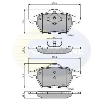 Комплект тормозных колодок, дисковый тормоз COMLINE CBP0715