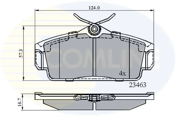 Комплект тормозных колодок, дисковый тормоз COMLINE CBP0740 (фото 1)
