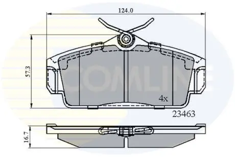 Комплект тормозных колодок, дисковый тормоз COMLINE CBP0740