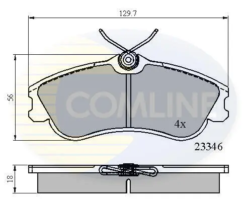 Комплект тормозных колодок, дисковый тормоз COMLINE CBP0892 (фото 1)