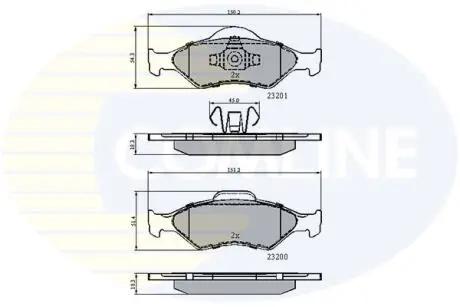 Комплект тормозных колодок, дисковый тормоз COMLINE CBP0899