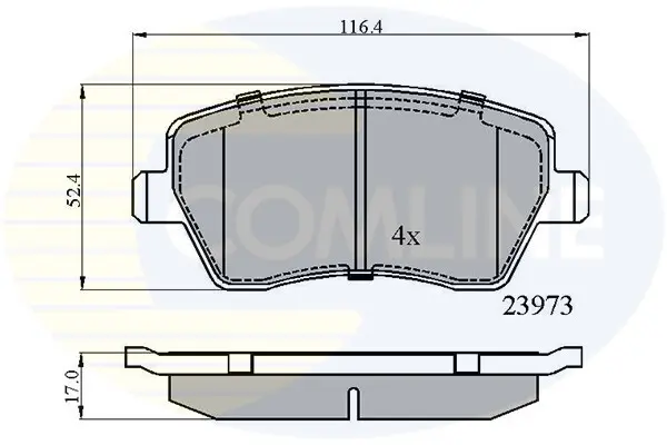Комплект тормозных колодок, дисковый тормоз COMLINE CBP0984 (фото 1)