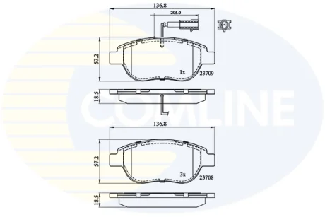 Comline - Гальмівні колодки до дисків COMLINE CBP11038