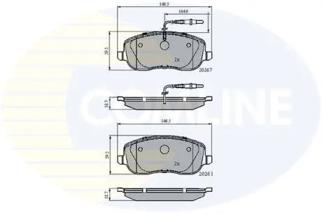 Комплект тормозных колодок, дисковый тормоз COMLINE CBP11158