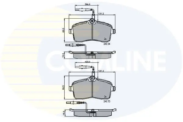Комплект тормозных колодок, дисковый тормоз COMLINE CBP11250 (фото 1)