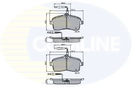 Комплект тормозных колодок, дисковый тормоз COMLINE CBP11250