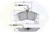 Комплект тормозных колодок, дисковый тормоз COMLINE CBP1174 (фото 1)