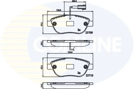 Comline - Гальмівні колодки до дисків COMLINE CBP12140