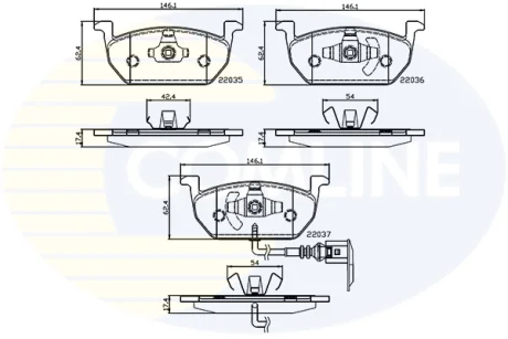 Comline - Гальмівні колодки до дисків COMLINE CBP12224