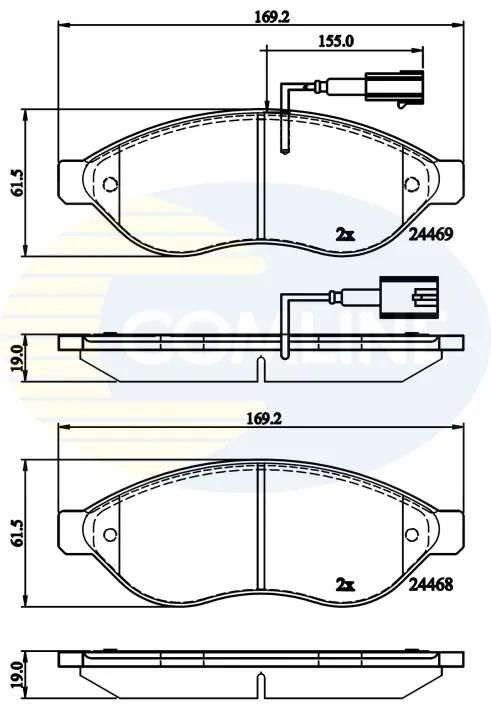 Comline - Гальмівні колодки до дисків COMLINE CBP12227 (фото 1)