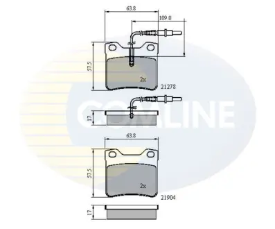 Comline - Гальмівні колодки до дисків COMLINE CBP1455