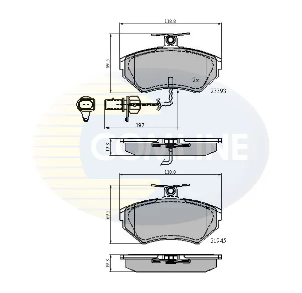 Comline - Гальмівні колодки до дисків COMLINE CBP1736 (фото 1)