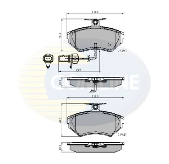 Comline - Гальмівні колодки до дисків COMLINE CBP1736