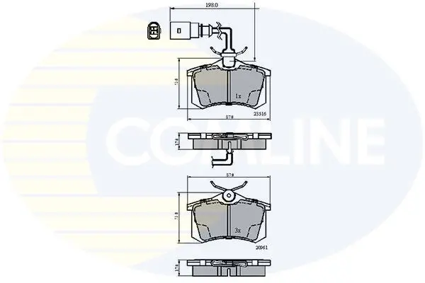 Comline - Гальмівні колодки до дисків COMLINE CBP1797 (фото 1)