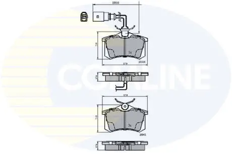 Comline - Гальмівні колодки до дисків COMLINE CBP1797
