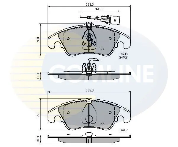 Comline - Гальмівні колодки до дисків COMLINE CBP21789 (фото 1)
