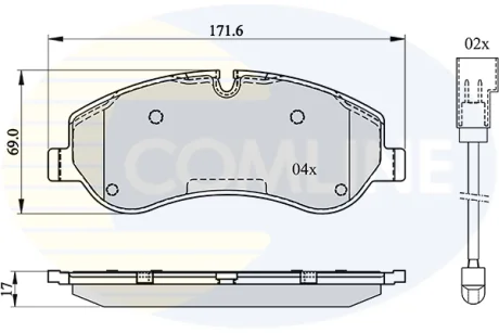 Comline - Гальмівні колодки до дисків COMLINE CBP22142