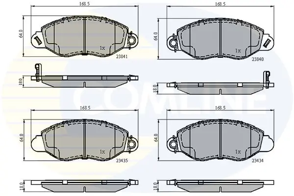 Комплект тормозных колодок, дисковый тормоз COMLINE CBP31107 (фото 1)