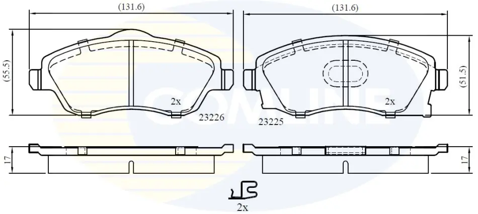 Comline - Гальмівні колодки до дисків COMLINE CBP31112 (фото 1)