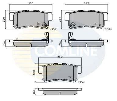 Comline - Гальмівні колодки до дисків COMLINE CBP31126