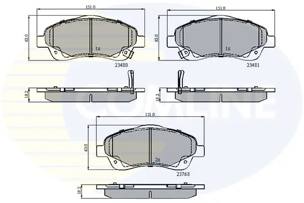 Комплект тормозных колодок, дисковый тормоз COMLINE CBP31140 (фото 1)