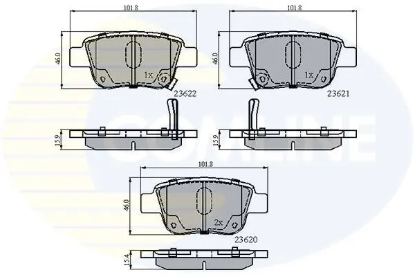Комплект тормозных колодок, дисковый тормоз COMLINE CBP31141 (фото 1)