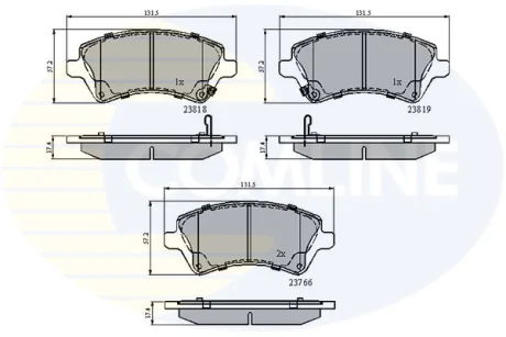 Comline - Гальмівні колодки до дисків COMLINE CBP31154