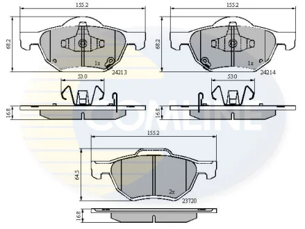 Comline - Гальмівні колодки до дисків COMLINE CBP31195